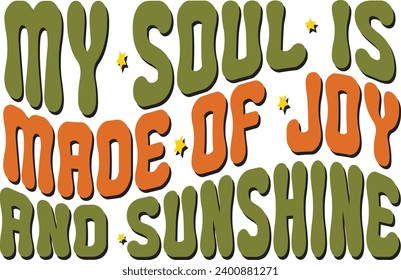 Retro Sunflower Craft Design. T-shirt Design. Illustration