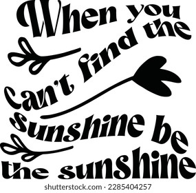 Retro Sunflower T-shirt Design, Vector