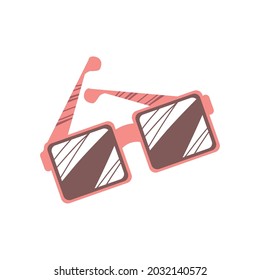 retro sunglasses accessory icon isolated