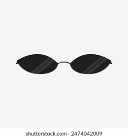 Retro sunglasses. Hand drawn trendy illustration.