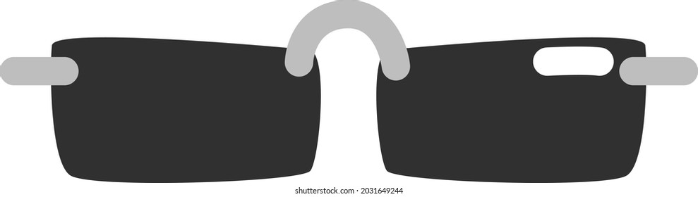 Retro sunglasses, illustration, vector, on a white background.