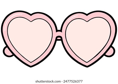 Retro Sunglasses Pink Heart shape Trendy colour.