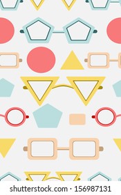 retro sunglasses. seamless print pattern
