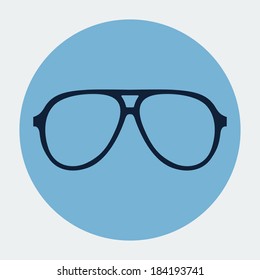 Retro sunglasses vector icon 