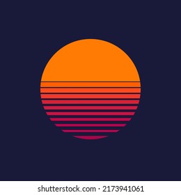 Retro sunset background. The sun in the style of cyberpunk. Vector illustration eps10
 - Shutterstock ID 2173941061