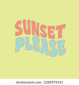 Retro Sunset Club  slogan print illustration  for graphic tee t shirt or poster sticker