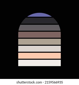 Retro sunset colorful design vector