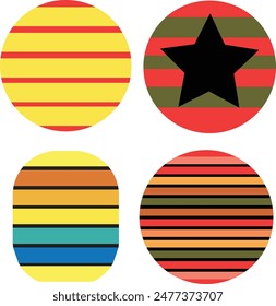 Retro sunset illustrations vector background images