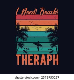 Retro Sunset t shirt Design Vectors