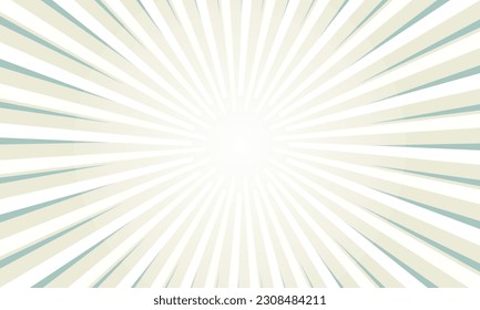 Retro sunshine horizontal background. The background is bursts of pale blue and cream colors. Fantasy Vector Illustration.
