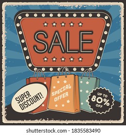 Retro Super Sale Discount Poster