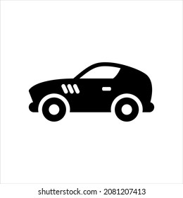 Retro supercar icon vector graphic illustration
