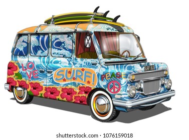 Retro surf bus.