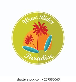 Retro surfing typographical poster with place for text for your design. Vector illustration.