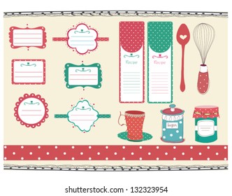 Retro And Sweet Recipe Tags