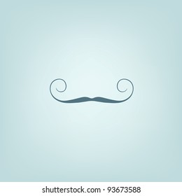 Retro Swirl Backgraund. Spiral Mustache Design. Vector.