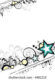 retro swirl background with blots