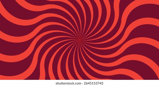 Fundo retro do redemoinho - vermelho hipnótico e laranja Twirl