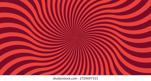Fundo retro do redemoinho - vermelho hipnótico e laranja Twirl