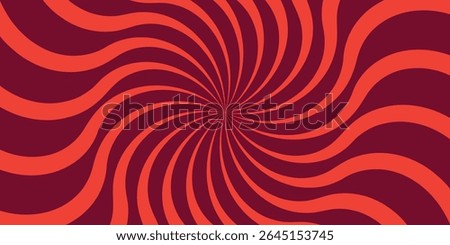 Retro Swirl Background - Hypnotic reed and orange Twirl