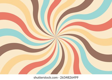 Retro swirl background with soft color