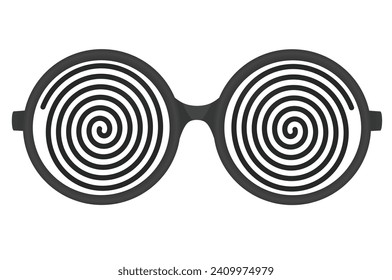 Retro swirl glasses. vector illustration