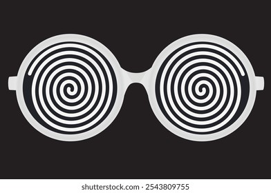 Retro swirl glasses. vector illustration