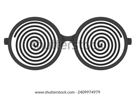 Retro swirl glasses. vector illustration