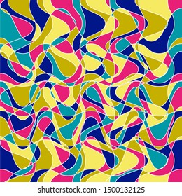 Retro Swirls and Whirls Seamless Vector