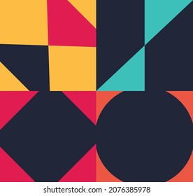 Retro Swiss graphic modern set for design use background