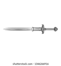 A retro sword illustration vector 