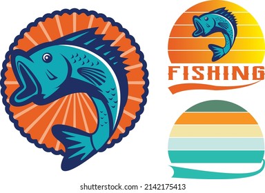 Retro t shirt design vector, Fishing T-Shirt Design, Vintage fishing emblems, Fishing boat, Fishing labels, badges, vector illustration, Poster, Trendy , t-shirt and poster, dad t-shirt 
