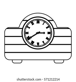 retro table clock icon image vector illustration design 