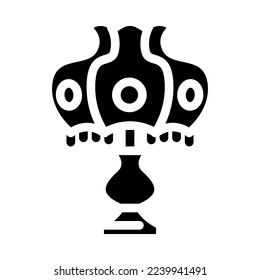 retro table lamp glyph icon vector. retro table lamp sign. isolated symbol illustration