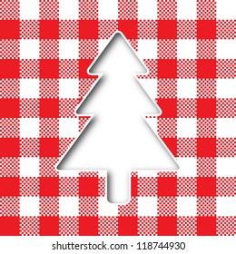 Retro tablecloth Christmas background