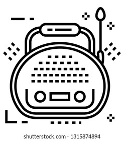 Retro tape line icon design 