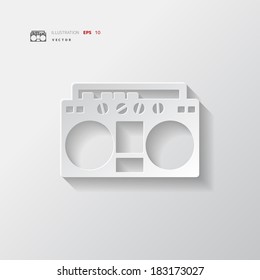 Retro tape recorder, hipster style
