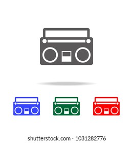 Retro tape recorder icon. Elements in multi colored icons for mobile concept and web apps. Icons for website design and development, app development on white background