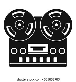 Retro tape recorder icon. Simple illustration of retro tape recorder vector icon for web