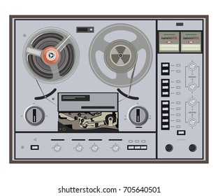 retro tape recorder vector high detailed illustration
