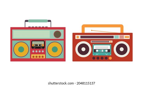 Retro tape recorder Vector illustration eps 10