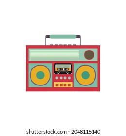 Retro tape recorder Vector illustration eps 10