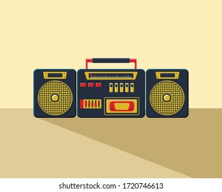 retro tape recorder vintage poster