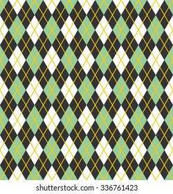 Retro tartan plaid pattern vector, argyle pattern vector