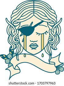 Cara de personaje canalla llorando estilo tatuaje retro
