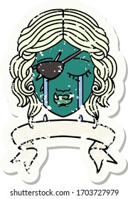 Cara de personaje canalla o canalla al estilo del tatuaje retro
