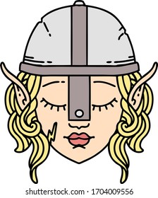 Retro Tattoo Style elf character