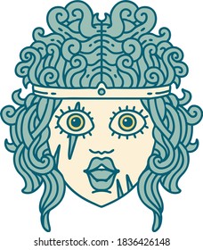 Retro Tattoo Style human barbarian character