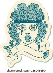 Retro Tattoo Style human barbarian character
