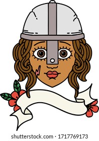 Retro Tattoo Style human fighter 